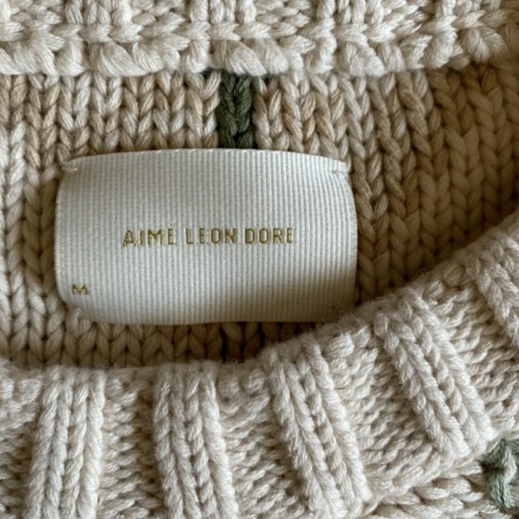 Aime Leon Dore SWEATERS Floral Knit Sweater size medium - Picture 9 of 9